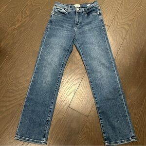 FRAME Le High Straight  Denim Jeans Women Solid 5-Pocket Zip Button size 26